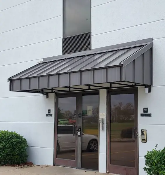Doors with Metal Awning