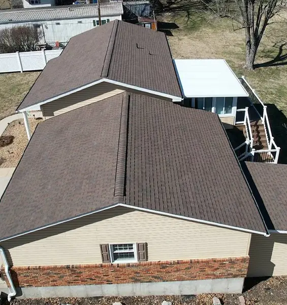 Replaced old roof in Chester IL with CertainTeed Landmark Heatherblend Shingles