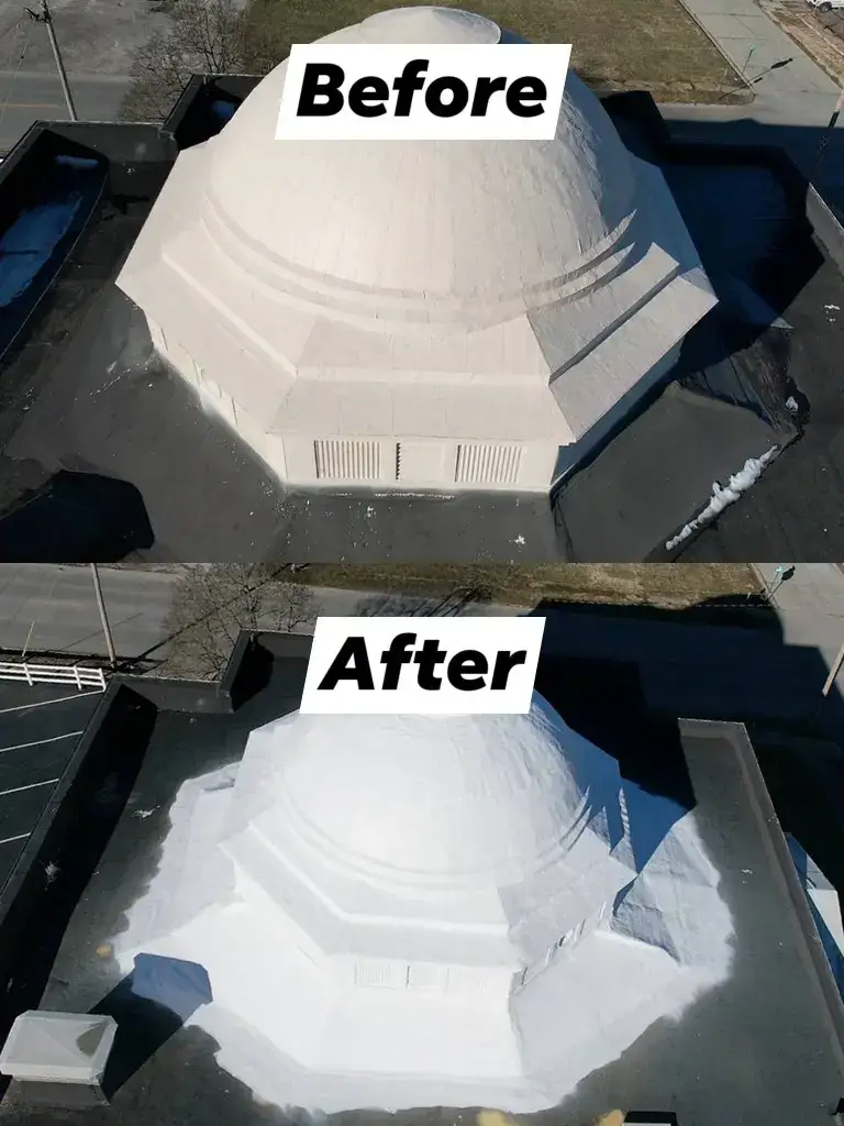 Southern Illinois Church Roof Leak Repair - First Baptist Church of Johnston City